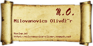Milovanovics Olivér névjegykártya